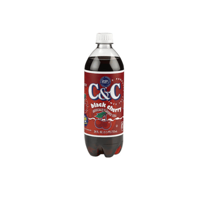 C&C Black Cherry Soda Bottle (710ml) - America