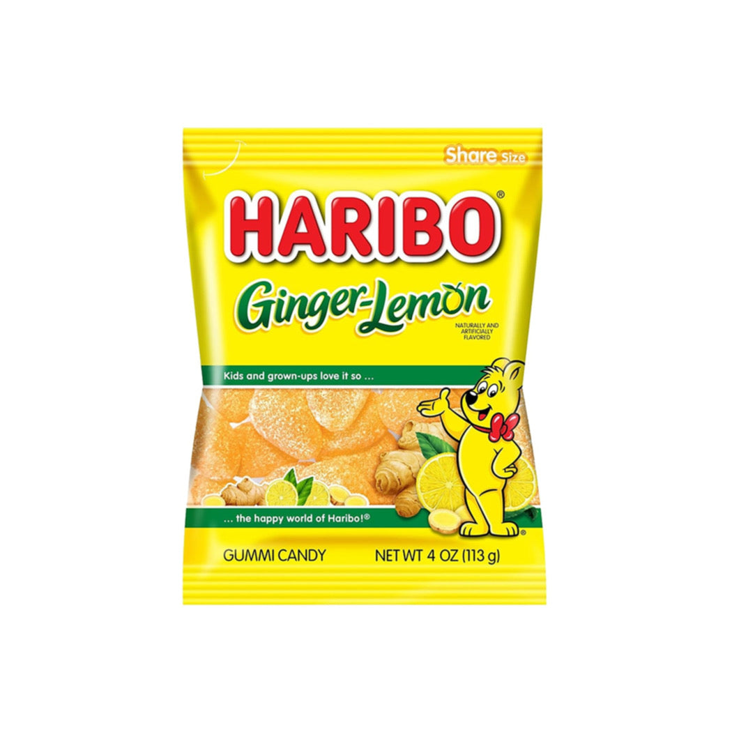 Haribo Ginger Lemon Candy Peg Bag (113g) - America