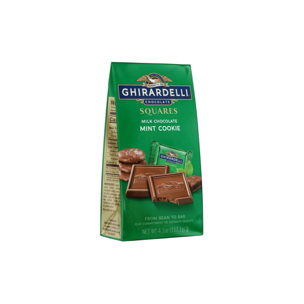 Ghirardelli Milk Chocolate Mint Cookie Squares (117g)- America