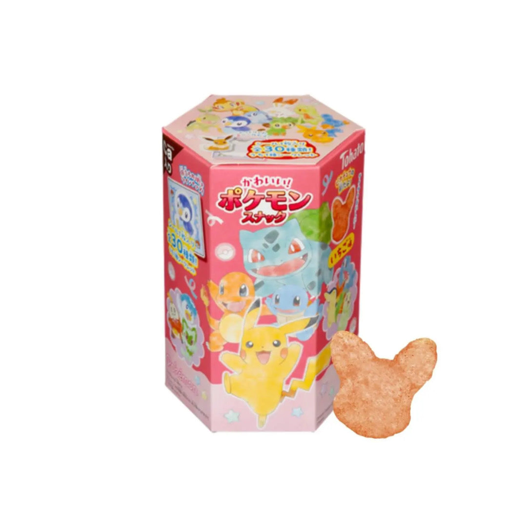 Tohato Pokémon Strawberry Corn Puffs Snacks (23g) - Japan