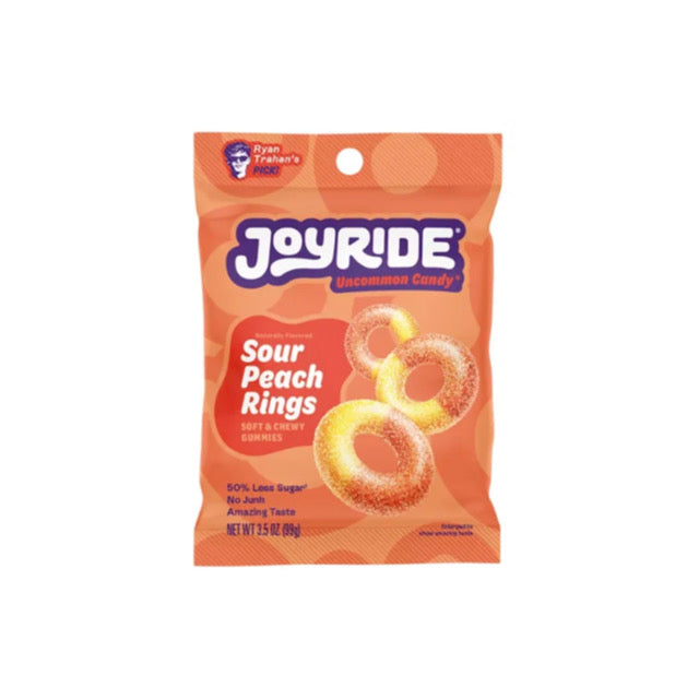 Joyride by Ryan Trahan Sour Peach Rings Candy (99g) - America