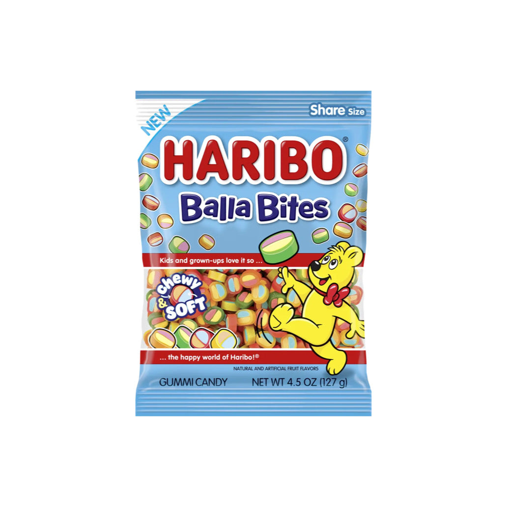 Haribo Balla Bites Original Gummy Candy Peg Bag (127g) - America