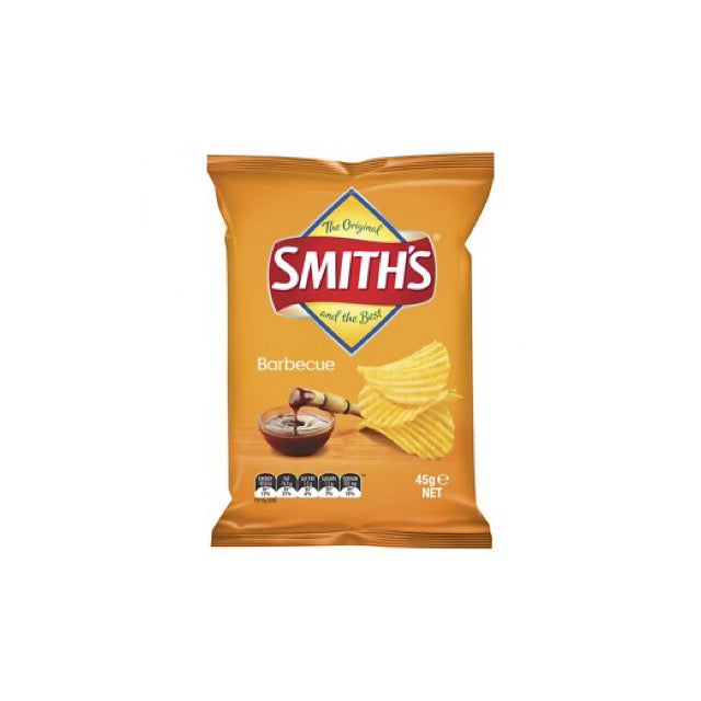 Smith’s Crinkle Cut Barbecue Potato Chips (45g) - Australia