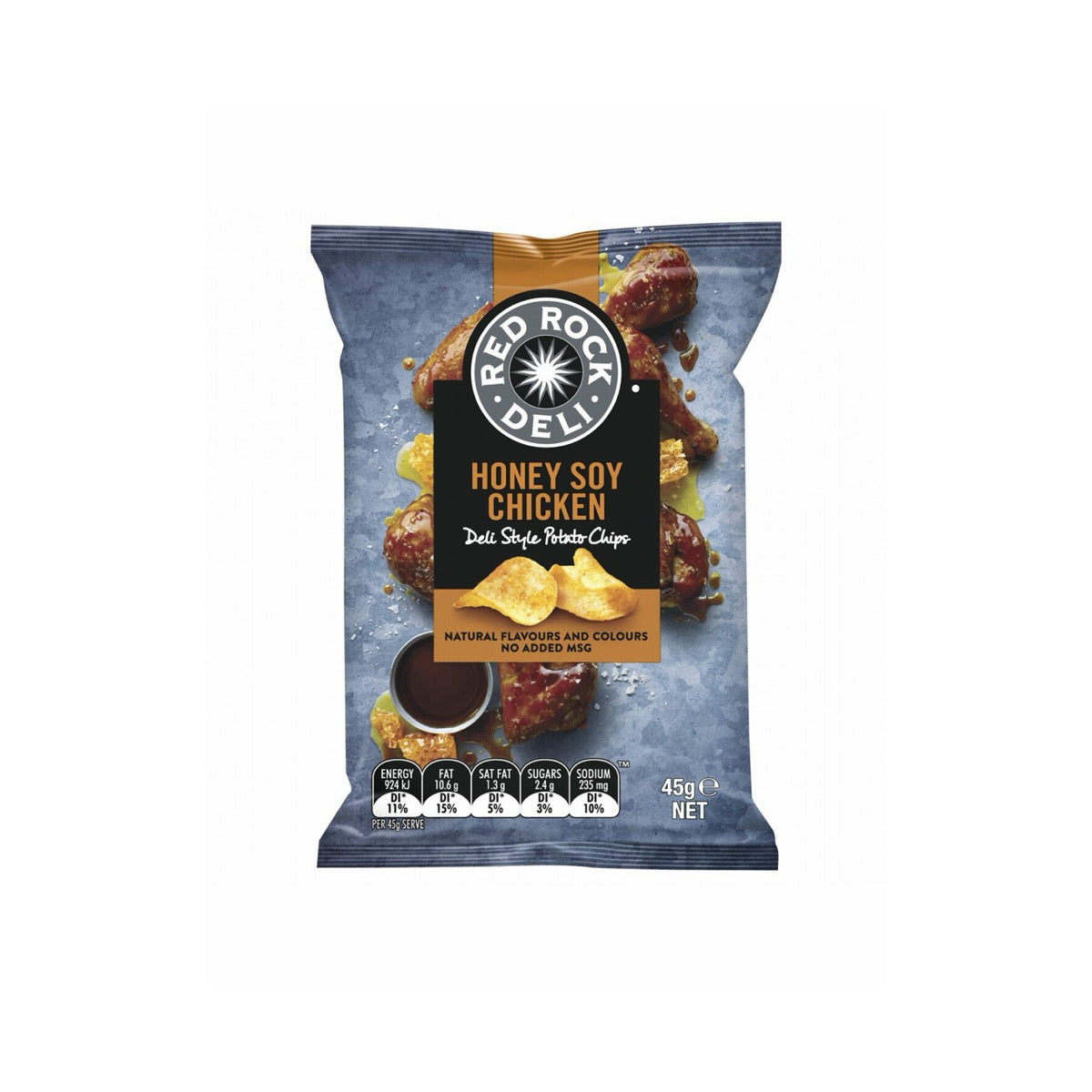 Red Rock Deli Honey Soy Chicken Deli Style Potato Chips Small Bag (45g) - Australia