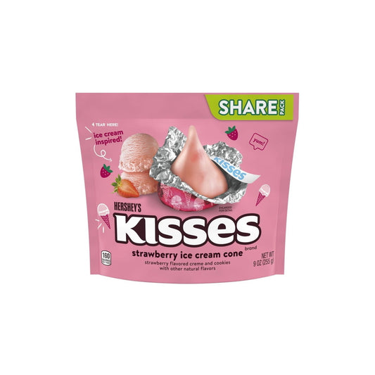 Hershey’s Kisses Strawberry Ice Cream Cone Candy Share Pack (255g) - America