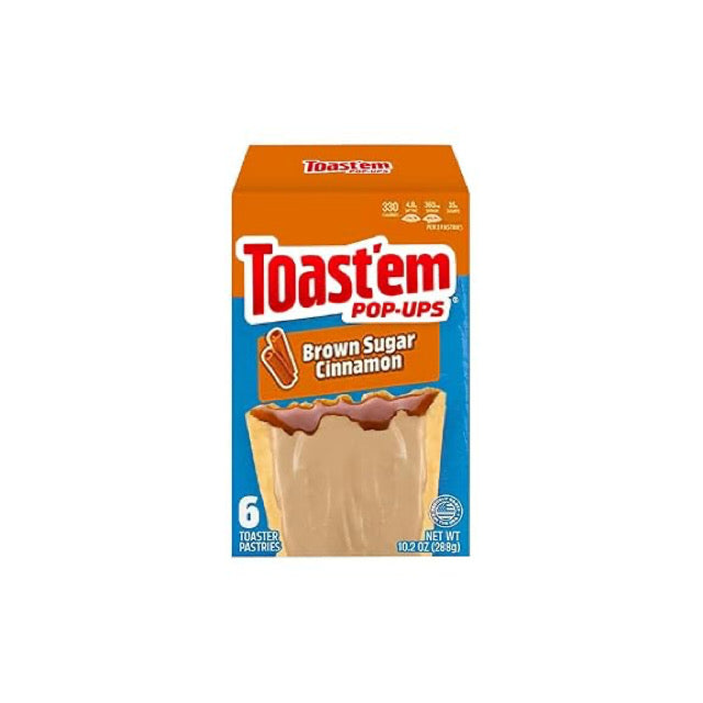 Toast’Em Pop-Ups Brown Sugar Cinnamon Toaster Pastries 6-Pack (288g) - America