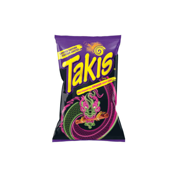 Takis Dragon Sweet Chili Rolled Tortilla Corn Chips Large Bag (260g) - Canada