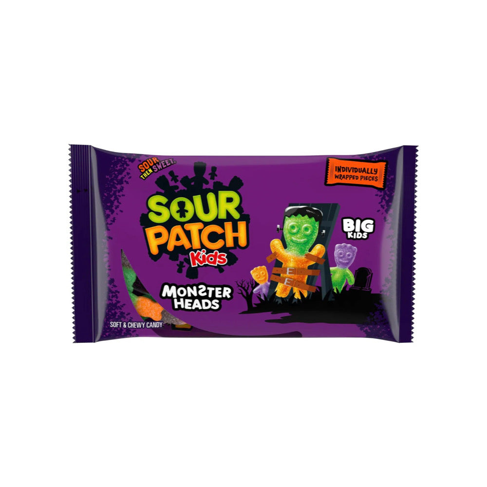 Sour Patch Kids Halloween Monster Heads Individually Wrapped Candy (252g) - America