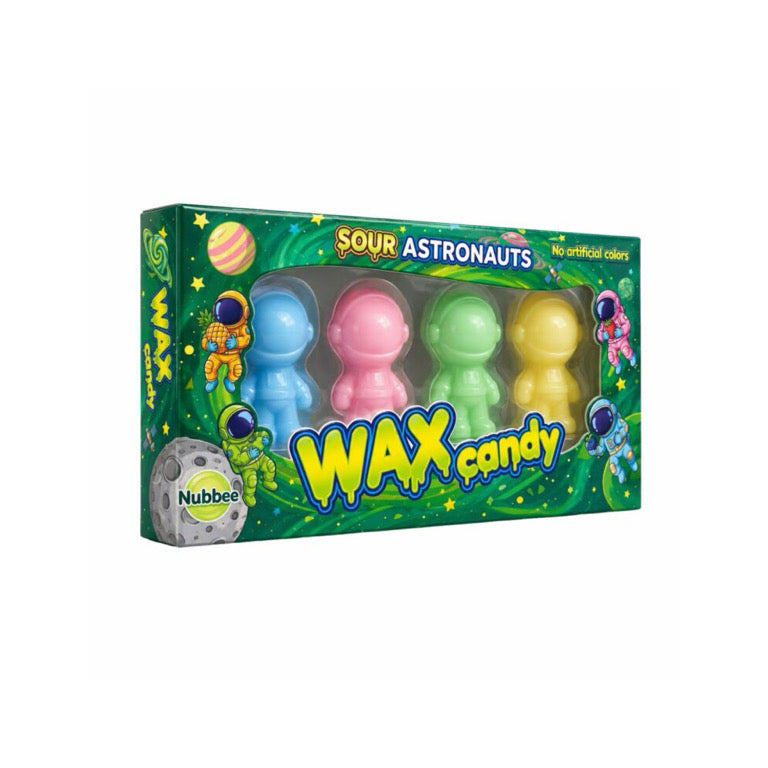 Nubbee Sour Wax Candy Astronauts 4-Pack (40g) - America