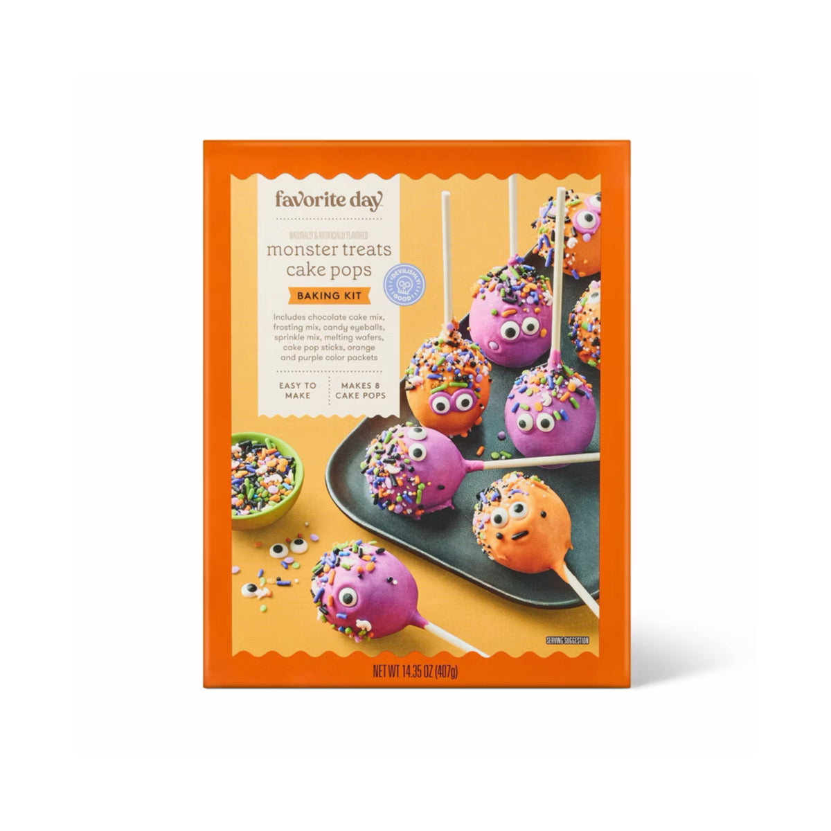 Favorite Day Halloween Monster Treats Cake Pops Baking Kit (350g) - America