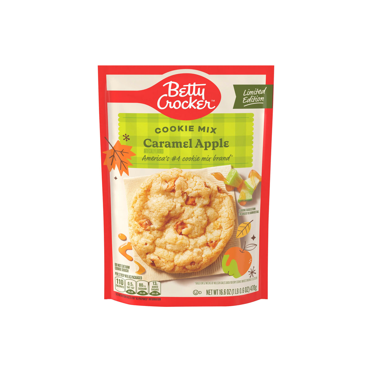 Betty Crocker Halloween Caramel Apple Cookie Mix (470g) - America