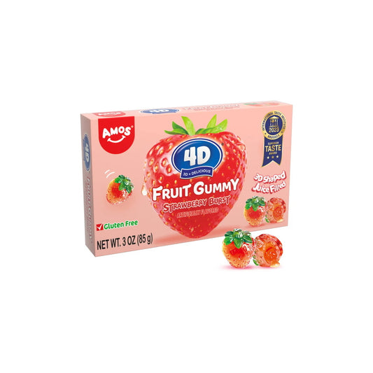 Amos 4D Fruit Gummy Strawberry Burst Theatre Box (85g) - America