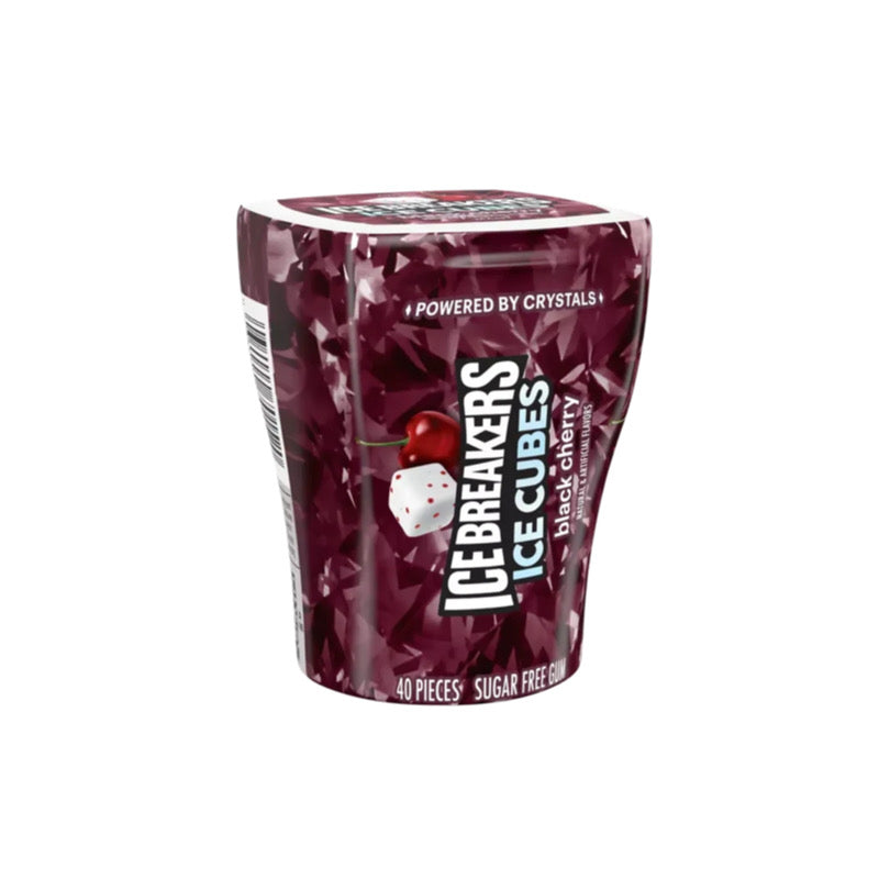 Ice Breakers Black Cherry Ice Cubes Sugar Free Gum 40-Pieces (92g) - America