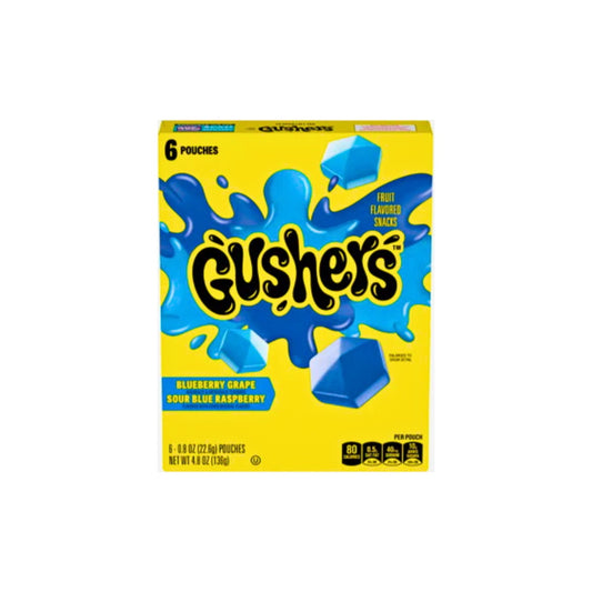 Betty Crocker Gushers Blueberry Grape & Sour Blue Raspberry (136g) - America