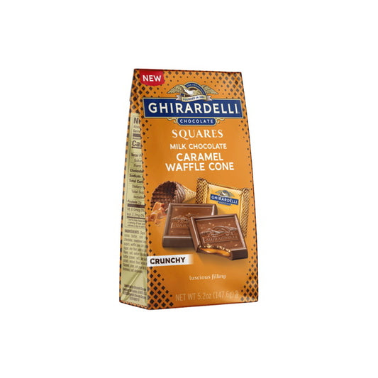 Ghirardelli Milk Chocolate Caramel Waffle Cone Chocolate Squares (147.6g) - America