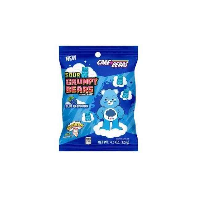 Warheads Care Bears - Sour Grumpy Bears Peg Bag (127g) - America