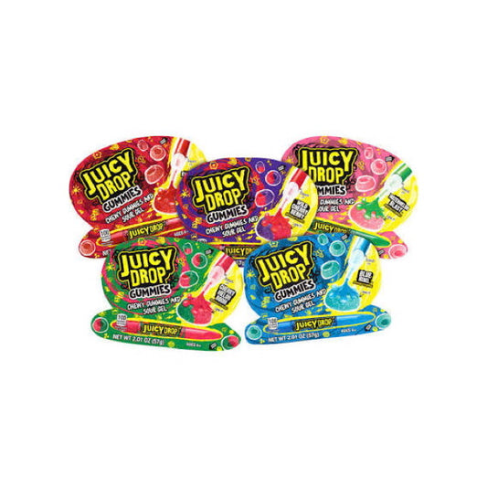Juicy Drop Gummies Chewy Gummies And Sour Gel [1x RANDOMLY SELECTED FLAVOUR] (57g) - America