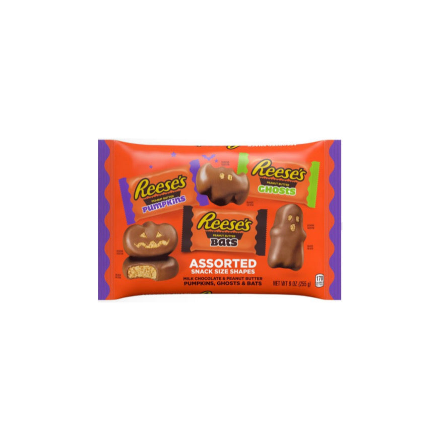 Reese's Halloween Assorted Snack Size Pumpkins, Ghosts & Bats (255g) - America