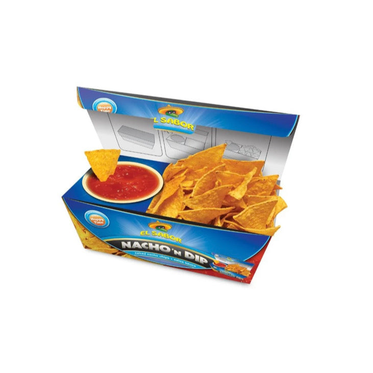 El Sabor Nacho ‘N Dip Salted Nacho Chips & Salsa Sauce (175g) - EU