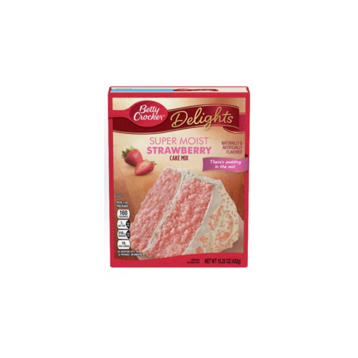 Betty Crocker Delights Super Moist Strawberry Cake Mix (375g) - America