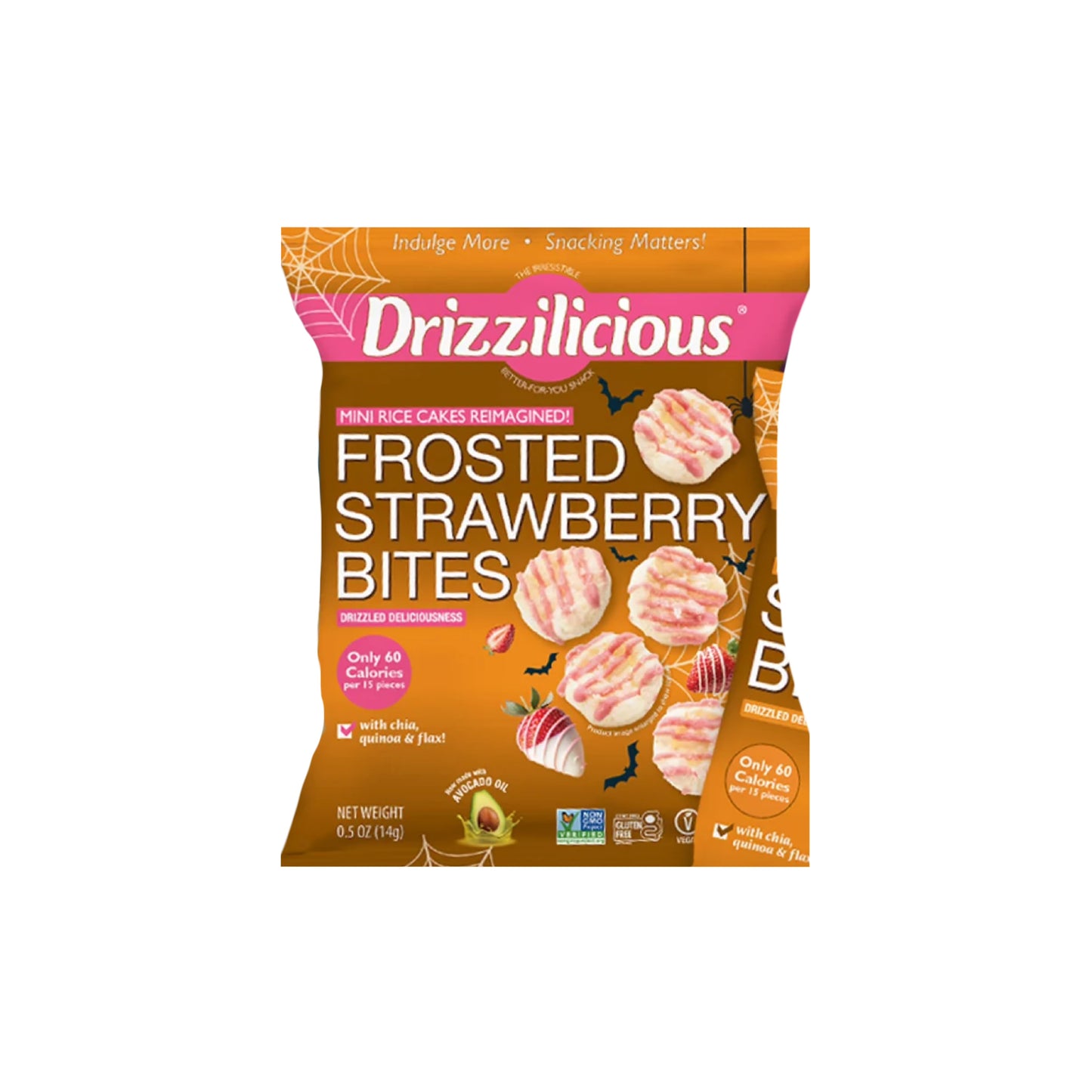 Drizzilicious Frosted Strawberry Bites Mini Rice Cakes (14g) - America