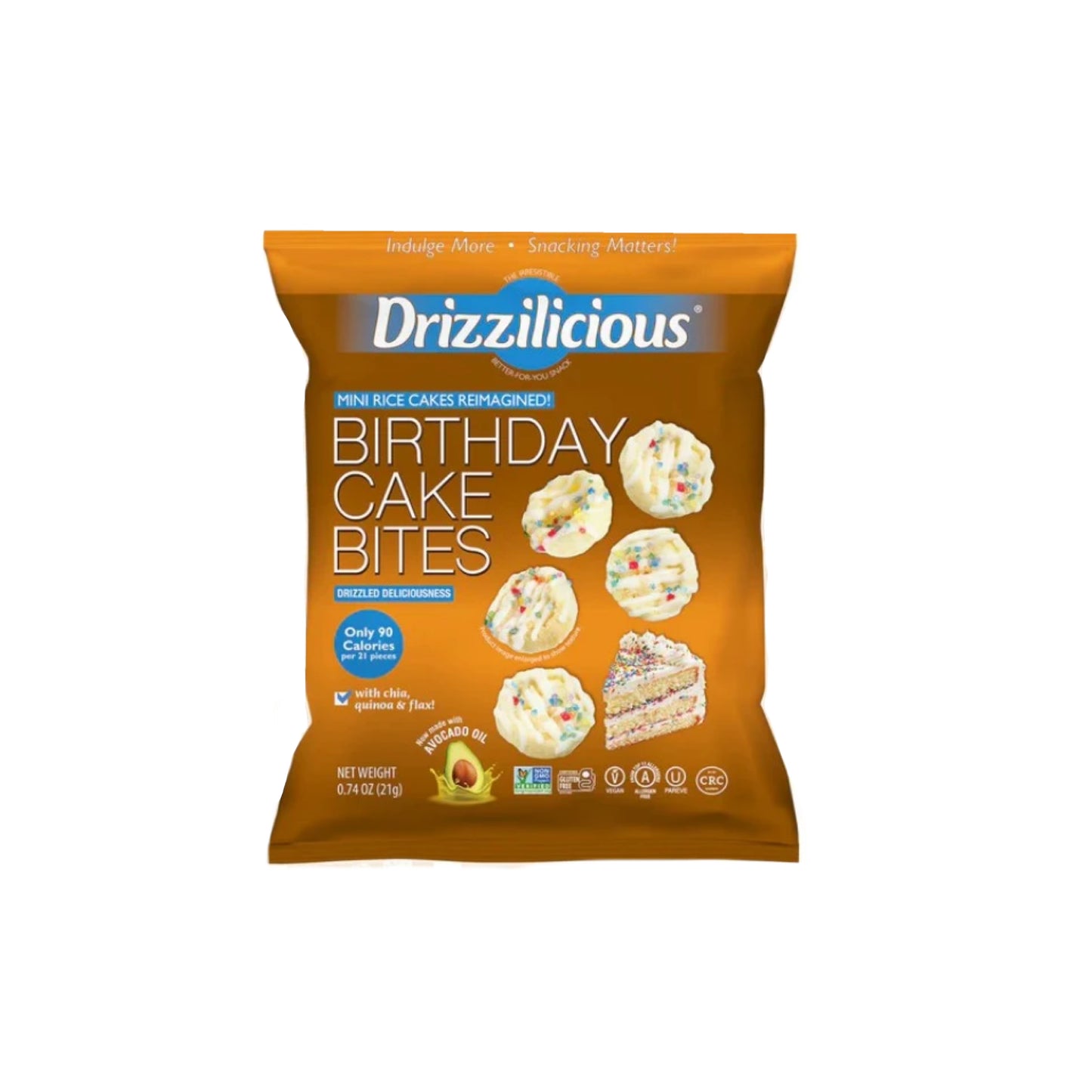 Drizzilicious Birthday Cake Bites Mini Rice Cakes (21g) - America