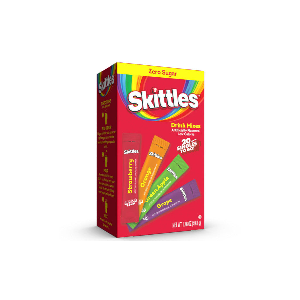 Skittles Original Singles To Go Drink Mix Variety Pack 20-Pack (49.8g) - America