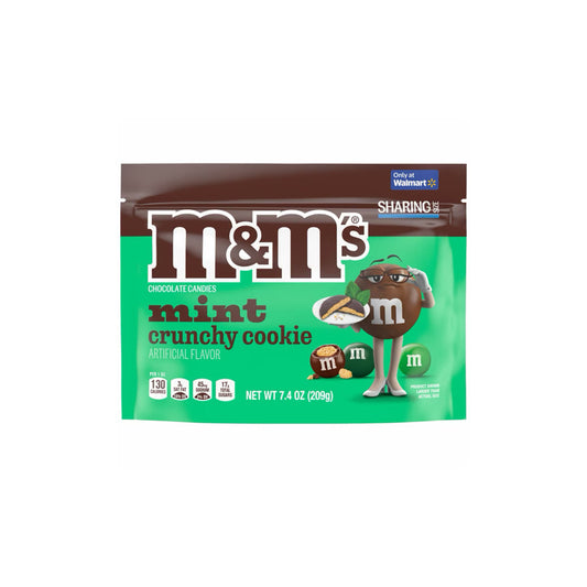 M&M’s Limited Edition Mint Crunchy Cookie Chocolate Candies (209g) - America