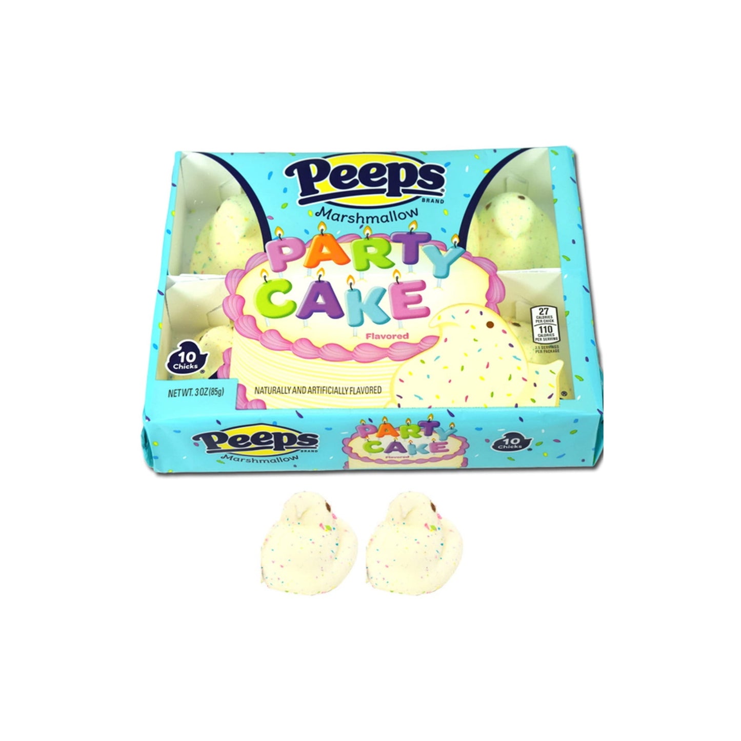 Peeps Party Cake Marshmallow Chicks 10-Pack (85g) - America