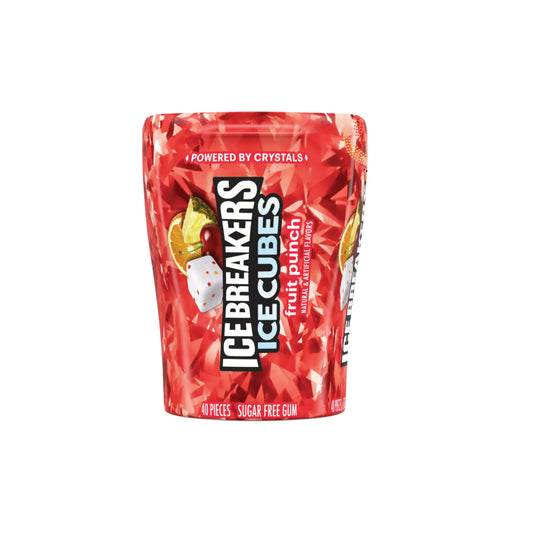 Ice Breakers Fruit Punch Ice Cubes Sugar Free Gum 40-Pieces (92g) - America
