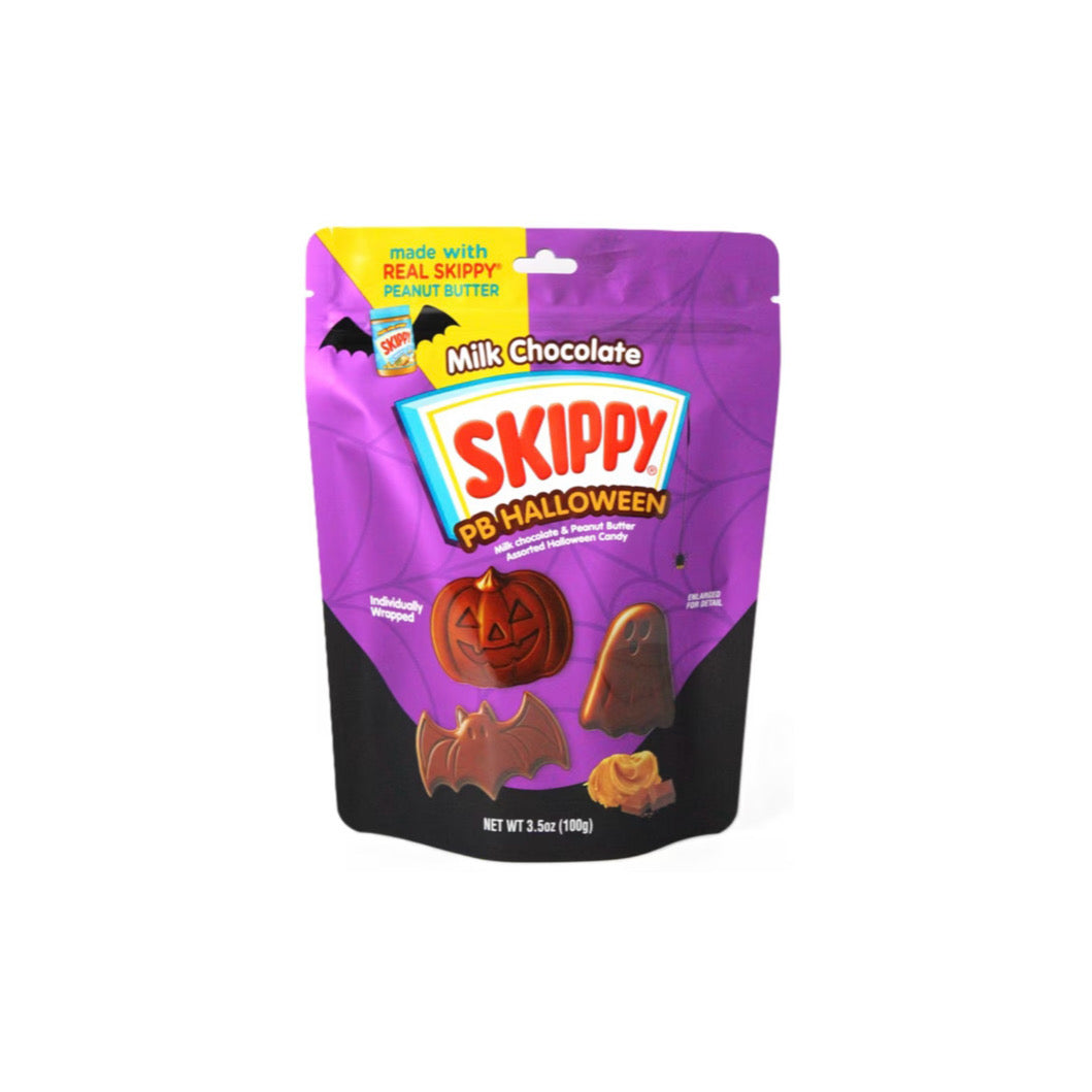 SKIPPY Individually Wrapped Milk Chocolate Peanut Butter Halloween Shapes (100g) - America