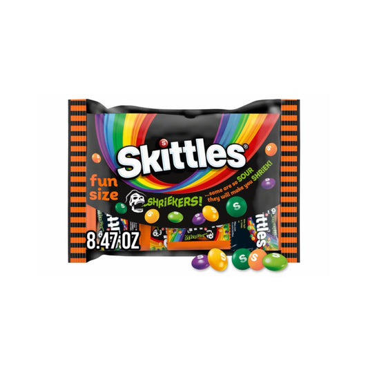 Skittles Shriekers Sour Fun Size Bags Multipack Halloween Candy (240g) - America
