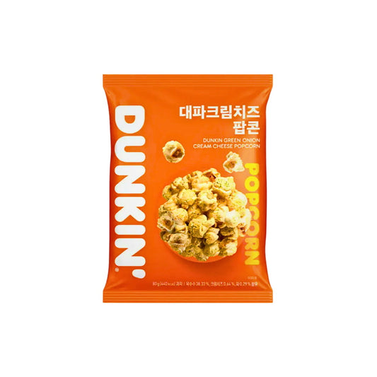 Dunkin’ Green Onion Cream Cheese Popcorn Large Bag (80g) - Korea