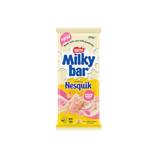 Milkybar Nesquik Strawberry Bar (170g) - Australia