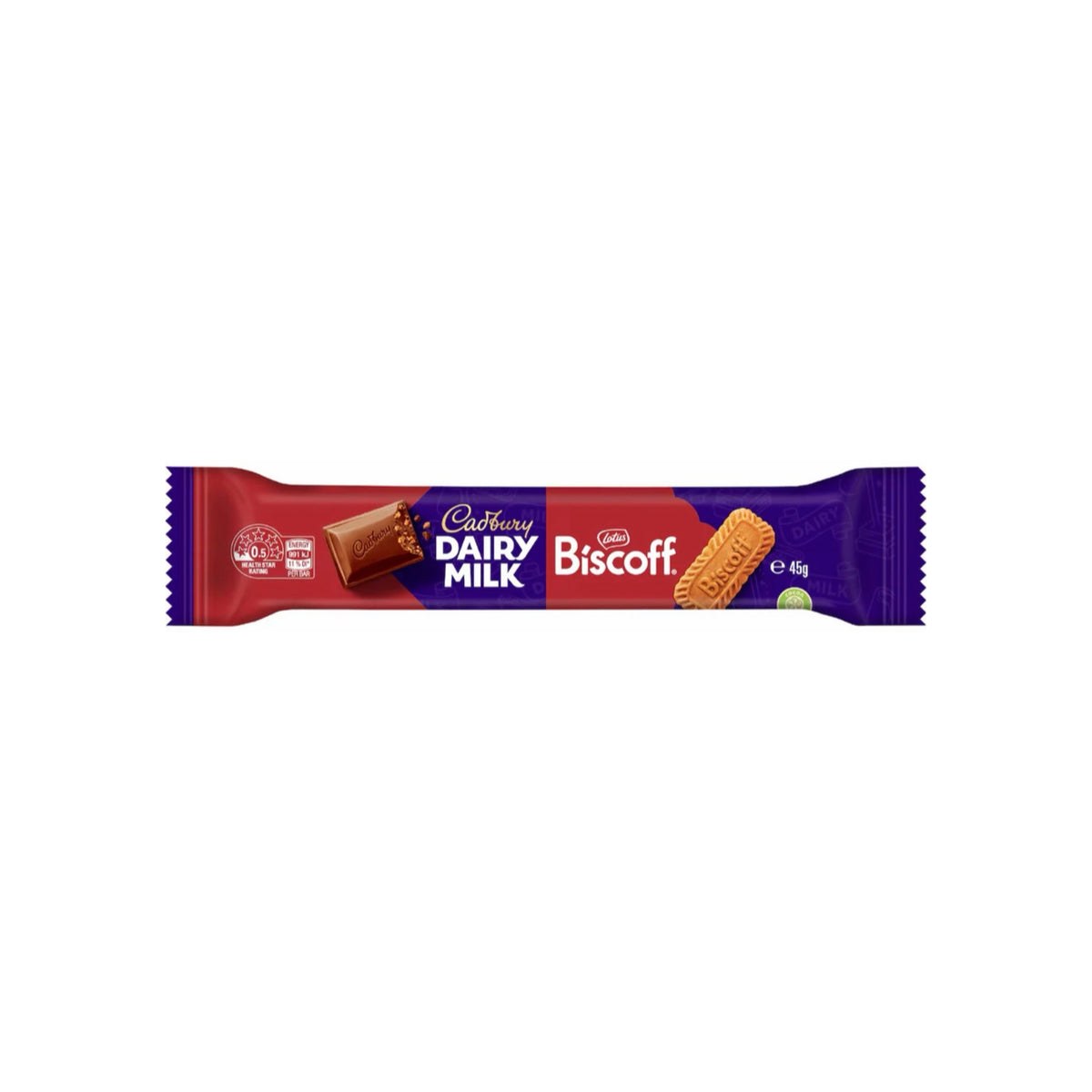 Cadbury Dairy Milk Biscoff Chocolate Bar (45g) - Australia