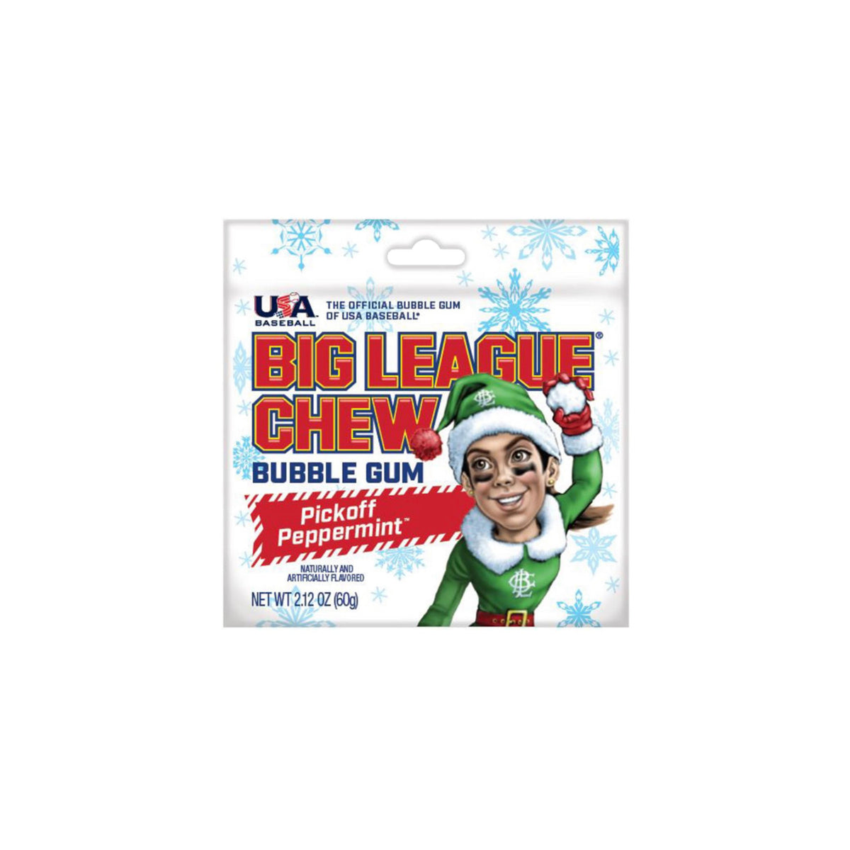 Big League Chew Christmas Pickoff Peppermint (60g) - America