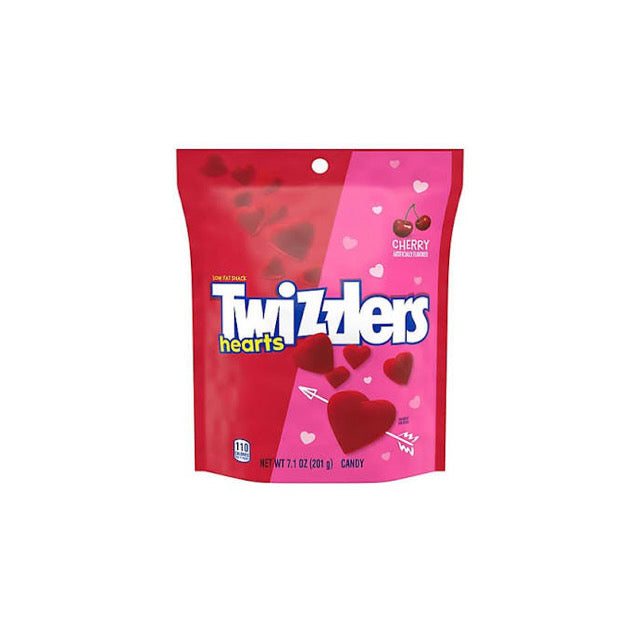 Twizzlers Valentines Hearts Cherry Candy Resealable Bag (201g) - America