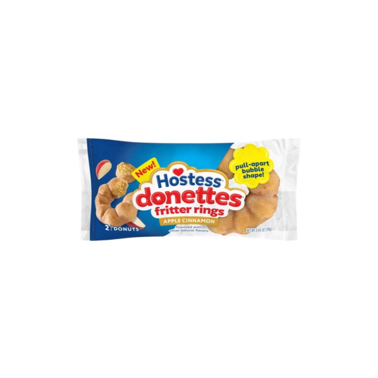 Hostess Donettes Fritter Rings Apple Cinnamon (98g) - America
