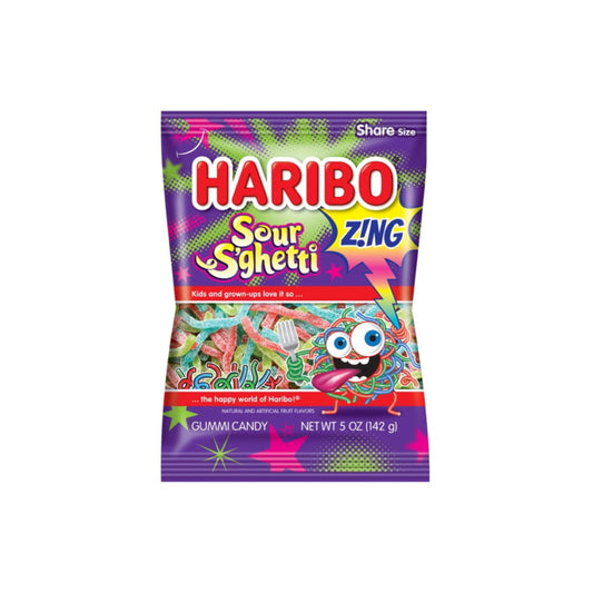 Haribo Sour S’ghetti Zing Peg Bag (142g) - America