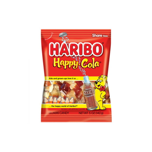 Haribo Happy Cola Bottles Peg Bag (142g) - America