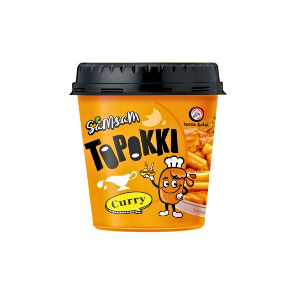Samsam Topokki Cups Curry Flavour (120g) - Korea