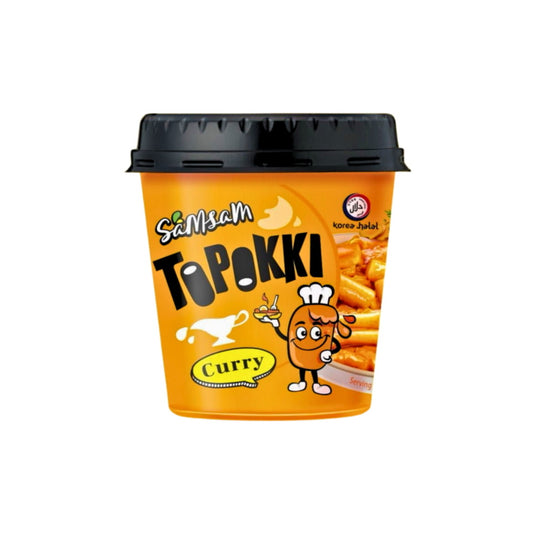Samsam Topokki Cups Curry Flavour (120g) - Korea