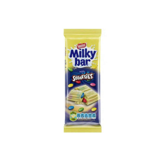 Nestle Milkybar Smarties White Chocolate Bar (80g) - South Africa