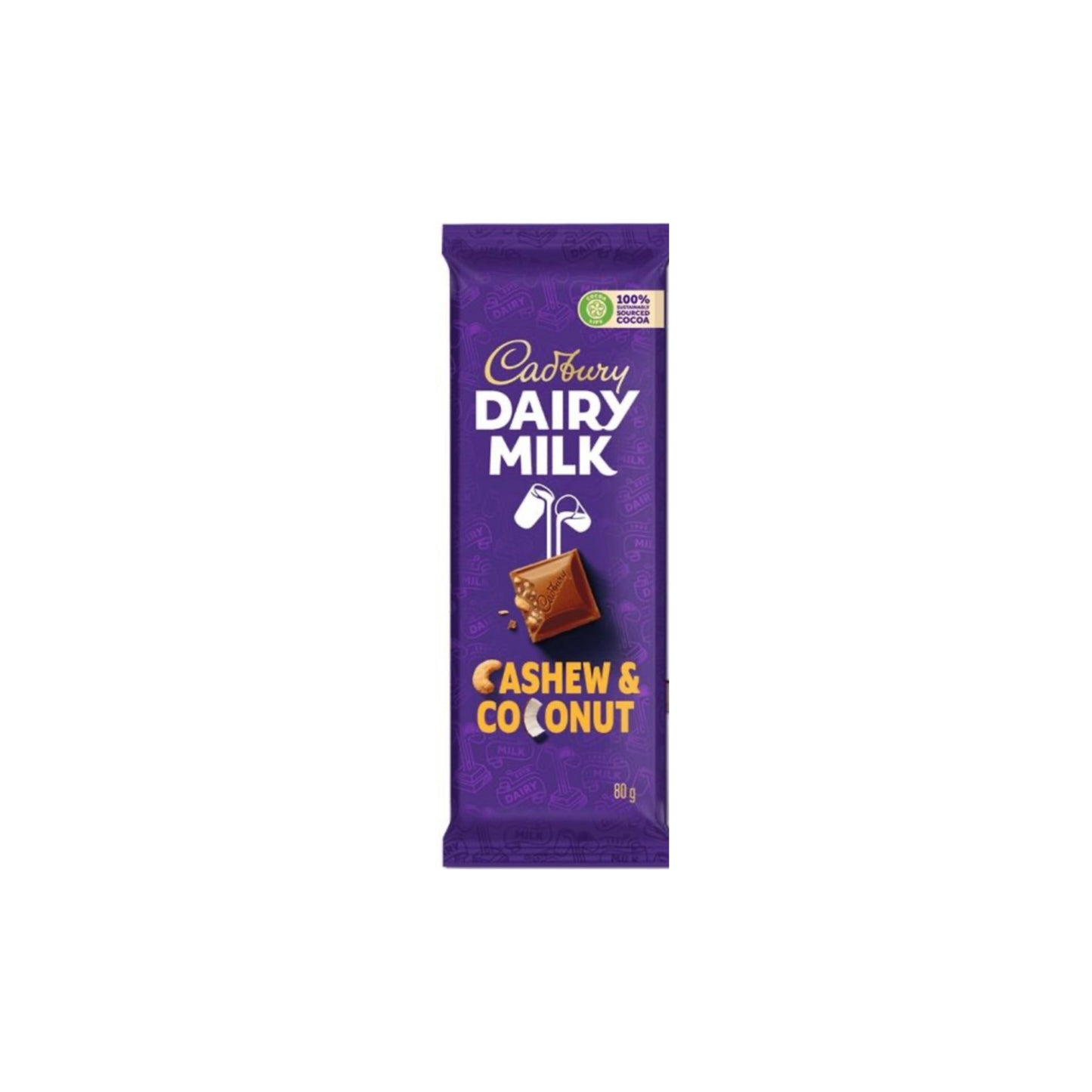 Cadbury Dairy Milk Cashew and Coconut (80g) - South Africa