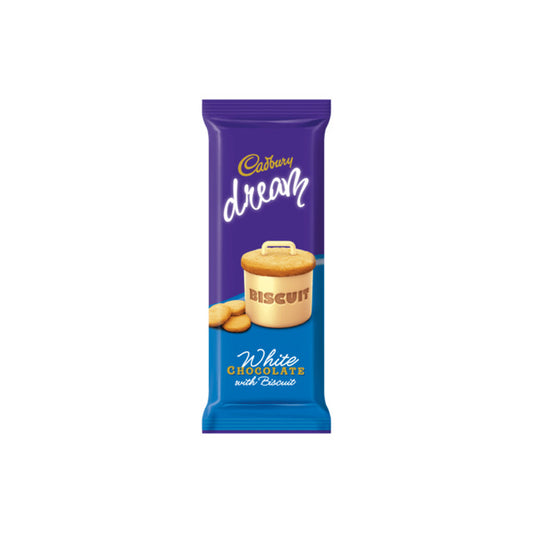 Cadbury Dream Creamy White with Shortcake Biscuit Chocolate Bar (80g) - South Africa