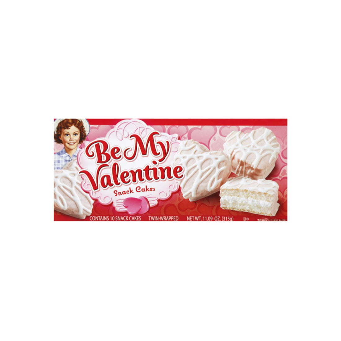 Little Debbie Be My Valentine Vanilla Cakes 10-Pack (315g) - America