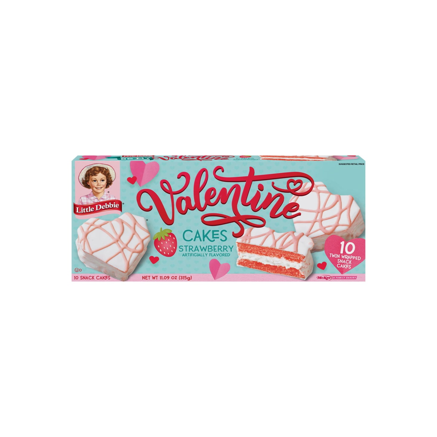Little Debbie Valentine Strawberry Cakes 10-Pack (315g) - America