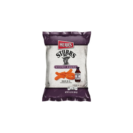 Herr's Stubb's Sticky Sweet Bar-B-Q Cheese Curls Large Bag (156g) - America