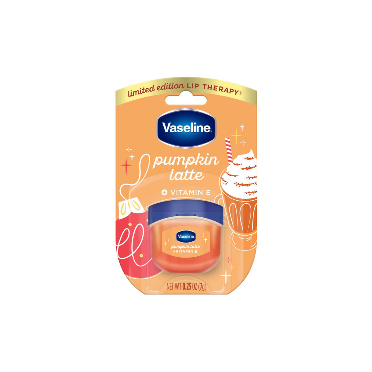 Vaseline Limited Edition Pumpkin Latte Lip Therapy Tub (7g) - America