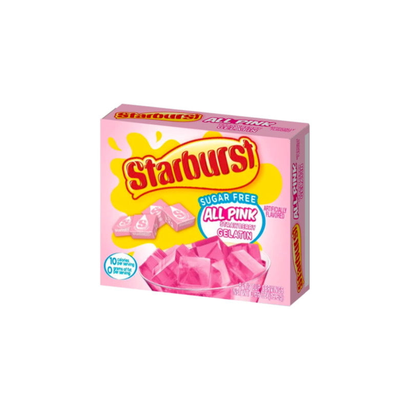 Starburst All Pink Strawberry Sugar Free Gelatin (18g) - America